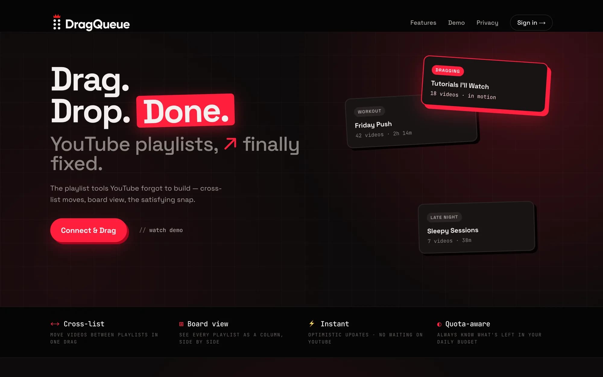 DragQueue homepage